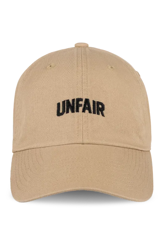a BEIGE BASEBALLCAP UNFAIR ATHLETICS
