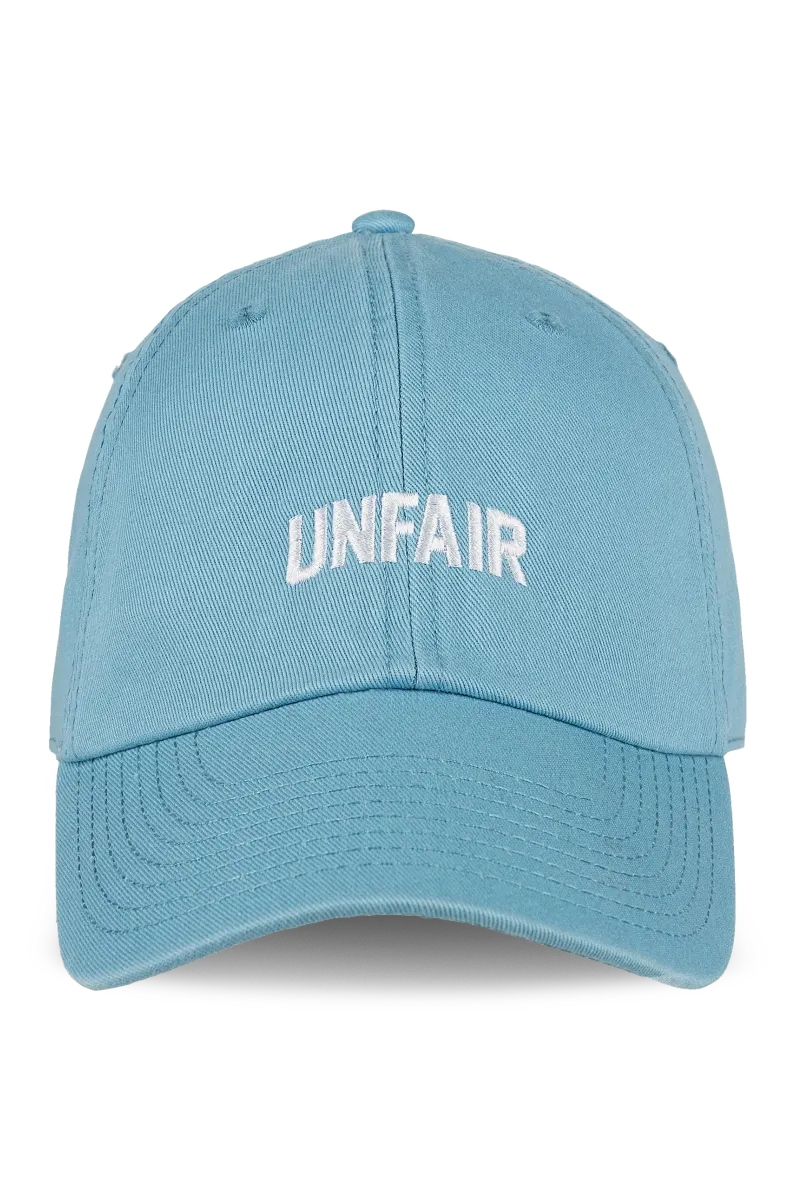 a LIGHT BLUE BASEBALLCAP UNFAIR ATHLETICS