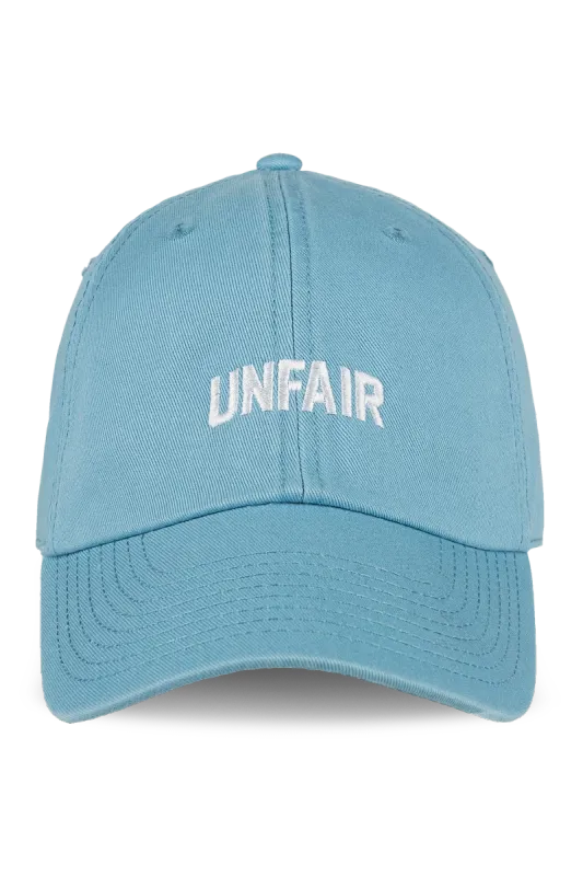a LIGHT BLUE BASEBALLCAP UNFAIR ATHLETICS