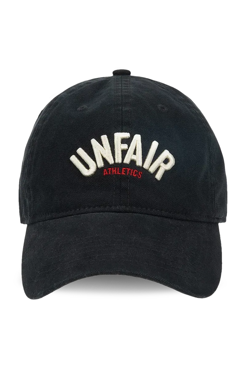 a BLACK ELEMENTARY BASEBALLCAP UNFAIR ATHLETICS