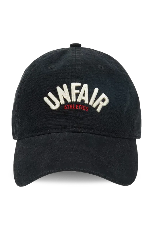 a BLACK ELEMENTARY BASEBALLCAP UNFAIR ATHLETICS