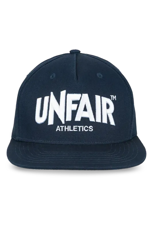 a NAVY CLASSIC LABEL SNAPBACK BASEBALLCAP UNFAIR ATHLETICS