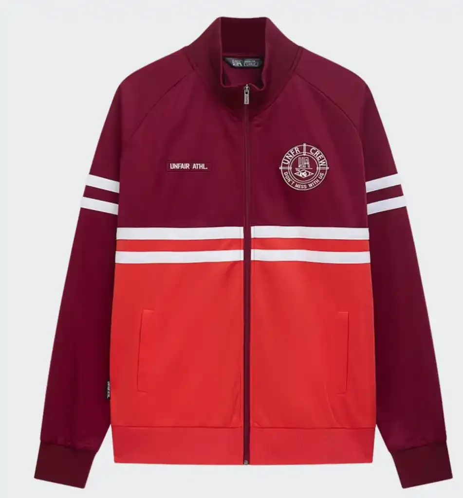 DMWU TRACKTOP BURGUNDY/RED UNFAIR ATHLETICS