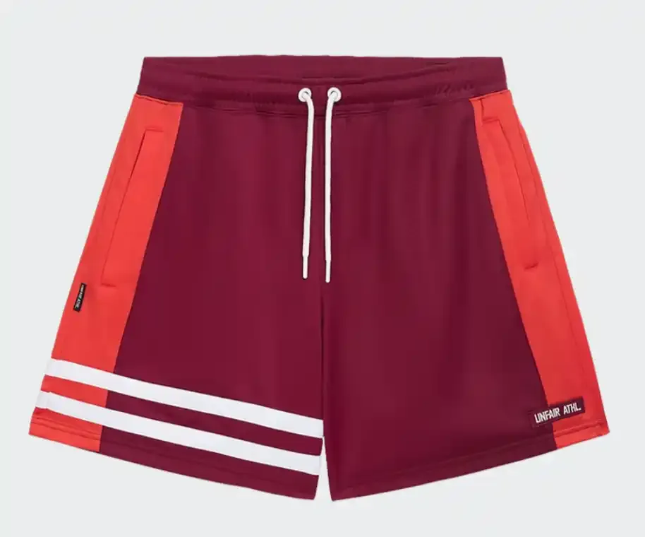 DMWU ATHLETIC SHORTS BURGUNDY/RED UNFAIR ATHLETICS