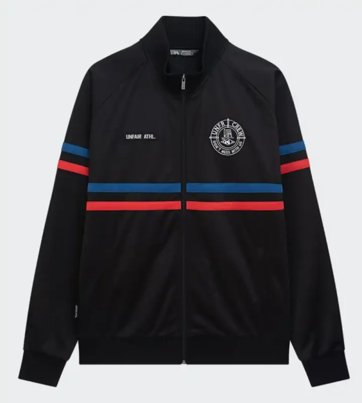 DMWU TRACKTOP BLACK TRICOLORE UNFAIR ATHLETICS