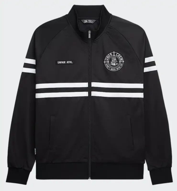 A DMWU TRACKTOP BLACK UNFAIR ATHLETICS
