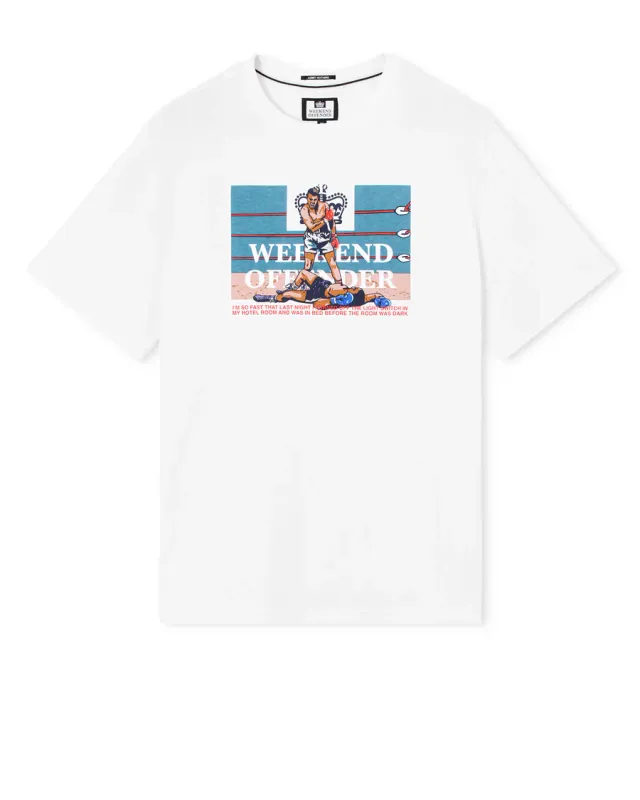 Summus Grafik-T-Shirt Weiß Weekend Offender