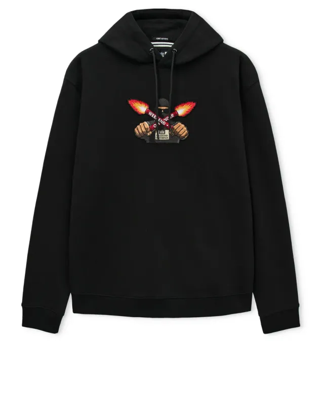 Fulgar Grafik-Hoodie Schwarz Weekend Offender