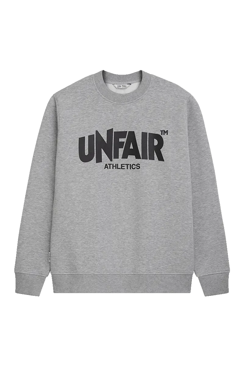 A CLASSIC LABEL CREWNECK SWEATSHIRT GREY UNFAIR ATHLETICS
