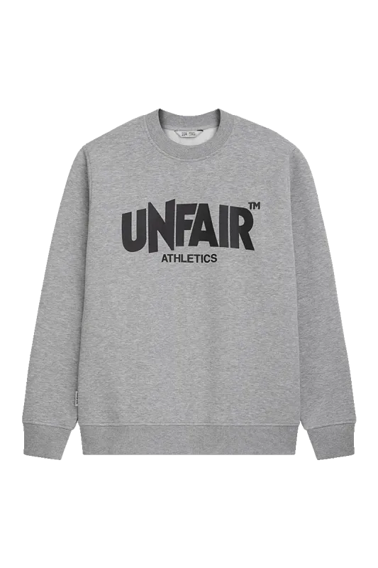 A CLASSIC LABEL CREWNECK SWEATSHIRT GREY UNFAIR ATHLETICS