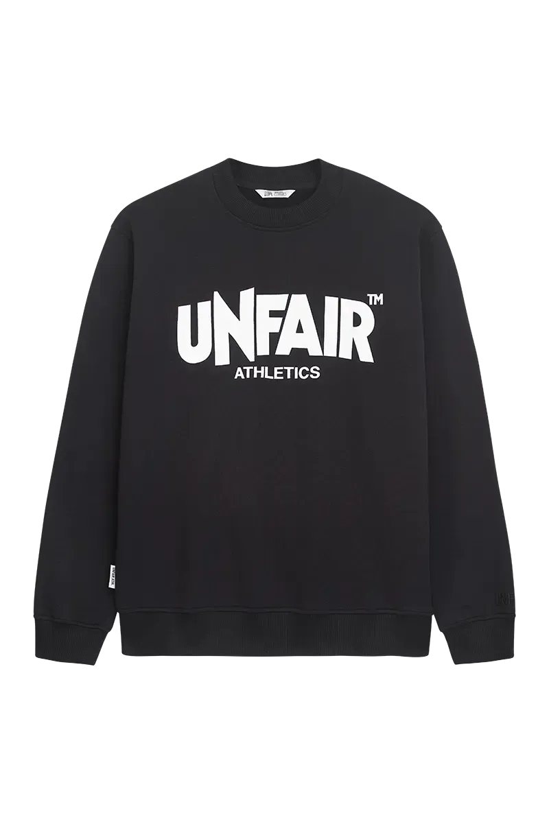 A CLASSIC LABEL CREWNECK SWEATSHIRT BLACK UNFAIR ATHLETICS