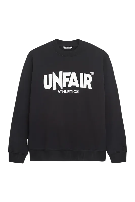 A CLASSIC LABEL CREWNECK SWEATSHIRT BLACK UNFAIR ATHLETICS