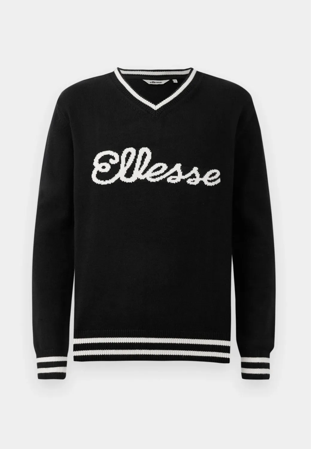 GIOCIOS V-Neck Strickpullover Black Ellesse