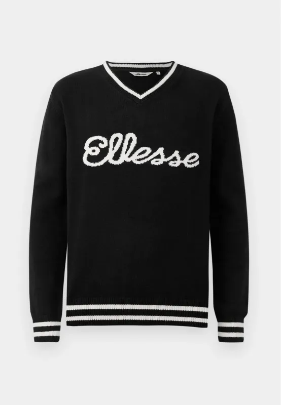 GIOCIOS V-Neck Strickpullover Black Ellesse