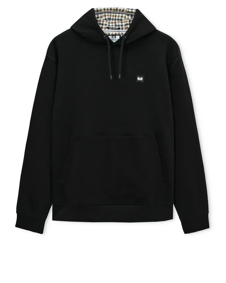OULTON HOODIE Black Mid House Check Weekend Offender