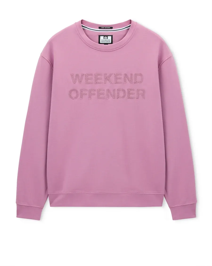 LOCARNO Crew Neck Sweatshirt Chrosite Pink Weekend Offender