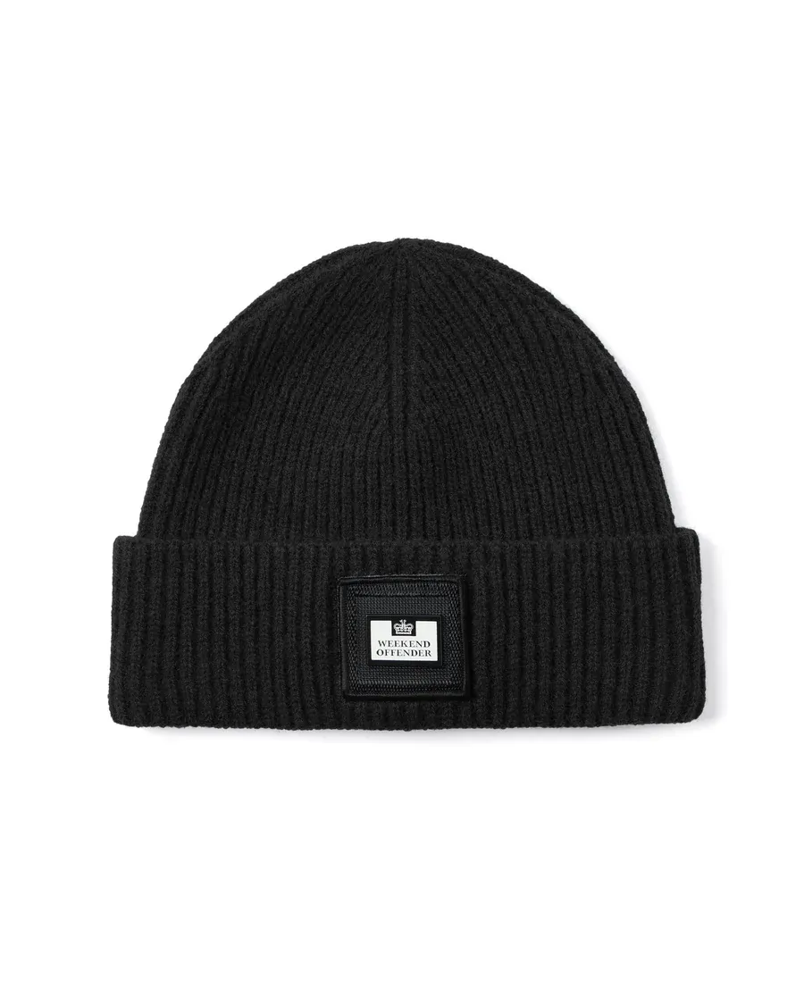 PALMYRA Rib Beanie Black Weekend Offender
