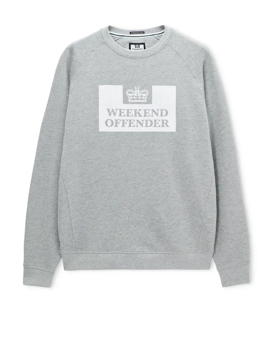 PENITENTIARY Classic Crew Neck Sweatshirt Grey Weekend Offender