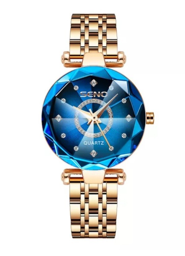 Seno Ocean Star Steel Band Women's Watch Fashion Crystal Ladies Quartz  Relogio Feminino Female Montre Reloj Mujer Zegarek Damski