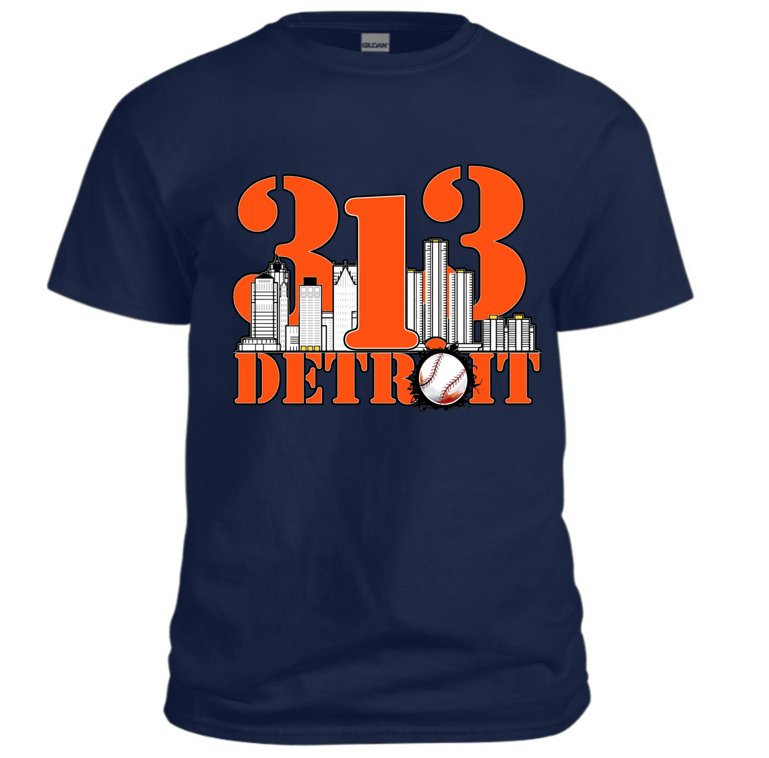 313 Detroit Skyline Orange