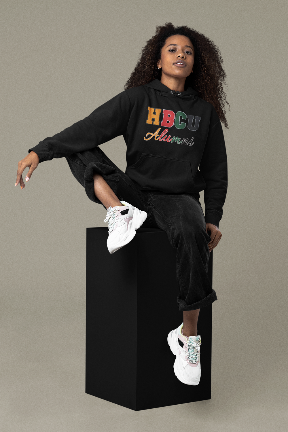 Chanille Patch HBCU Hoodie, Color: Black