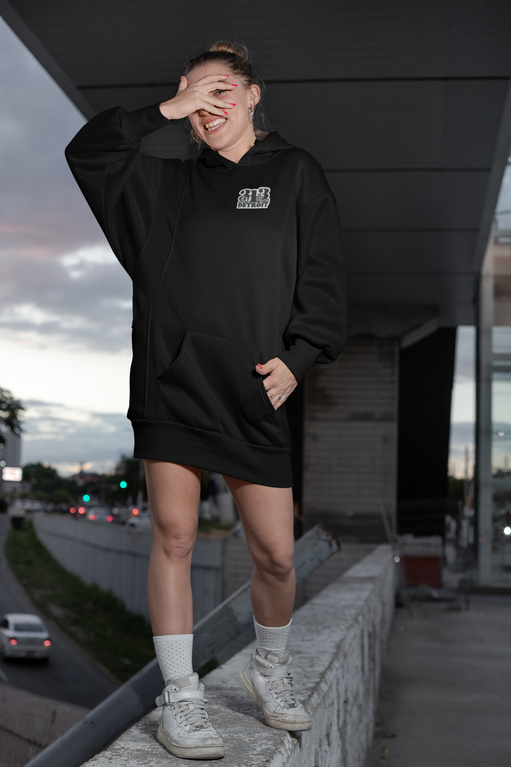 Hoodie Dress w/Thumbholes