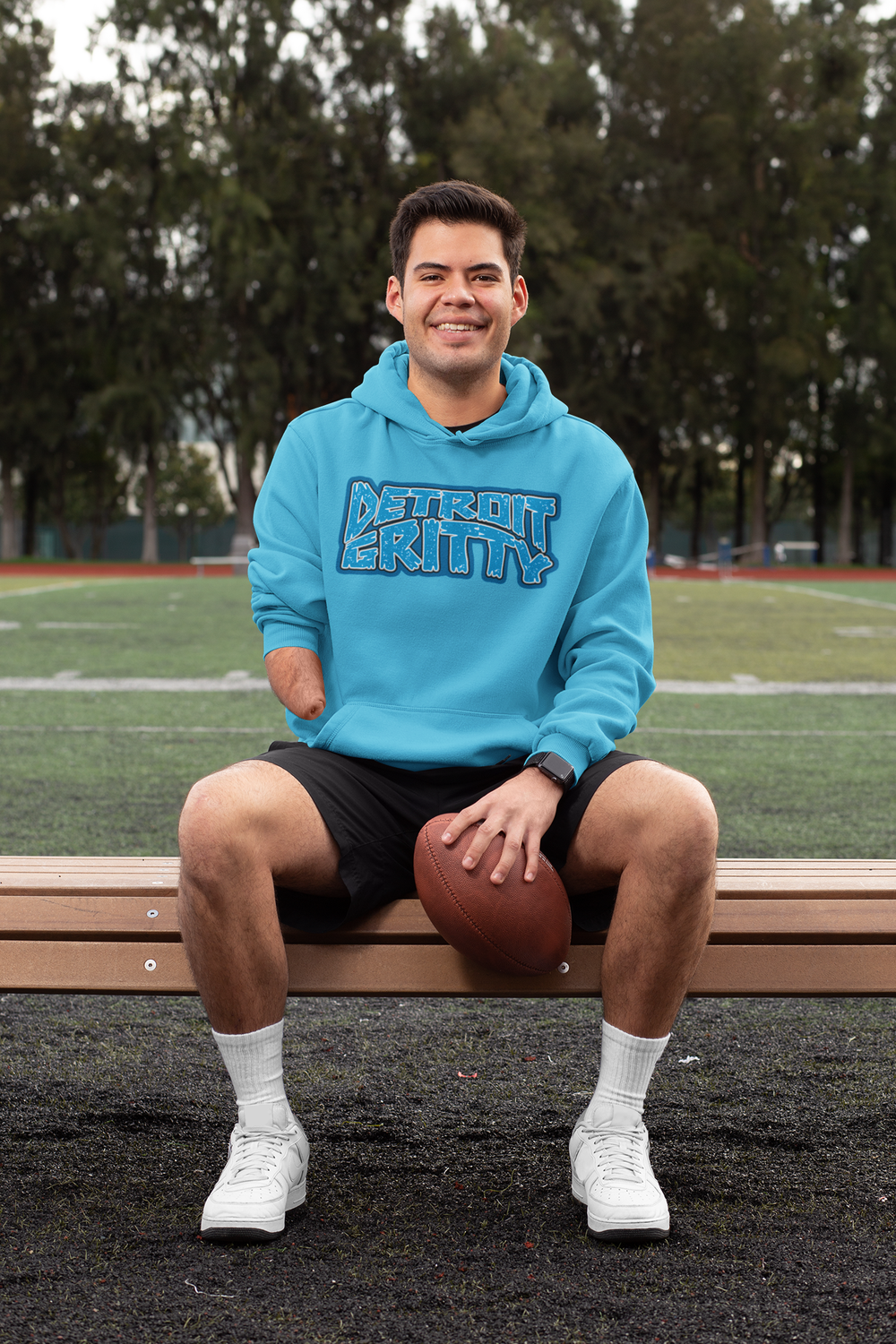 Detroit Gritty Hoodie, Color: Blue