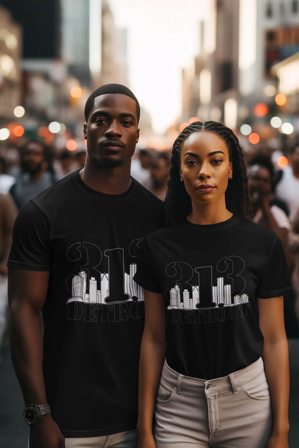 313 Detroit Skyline-Original