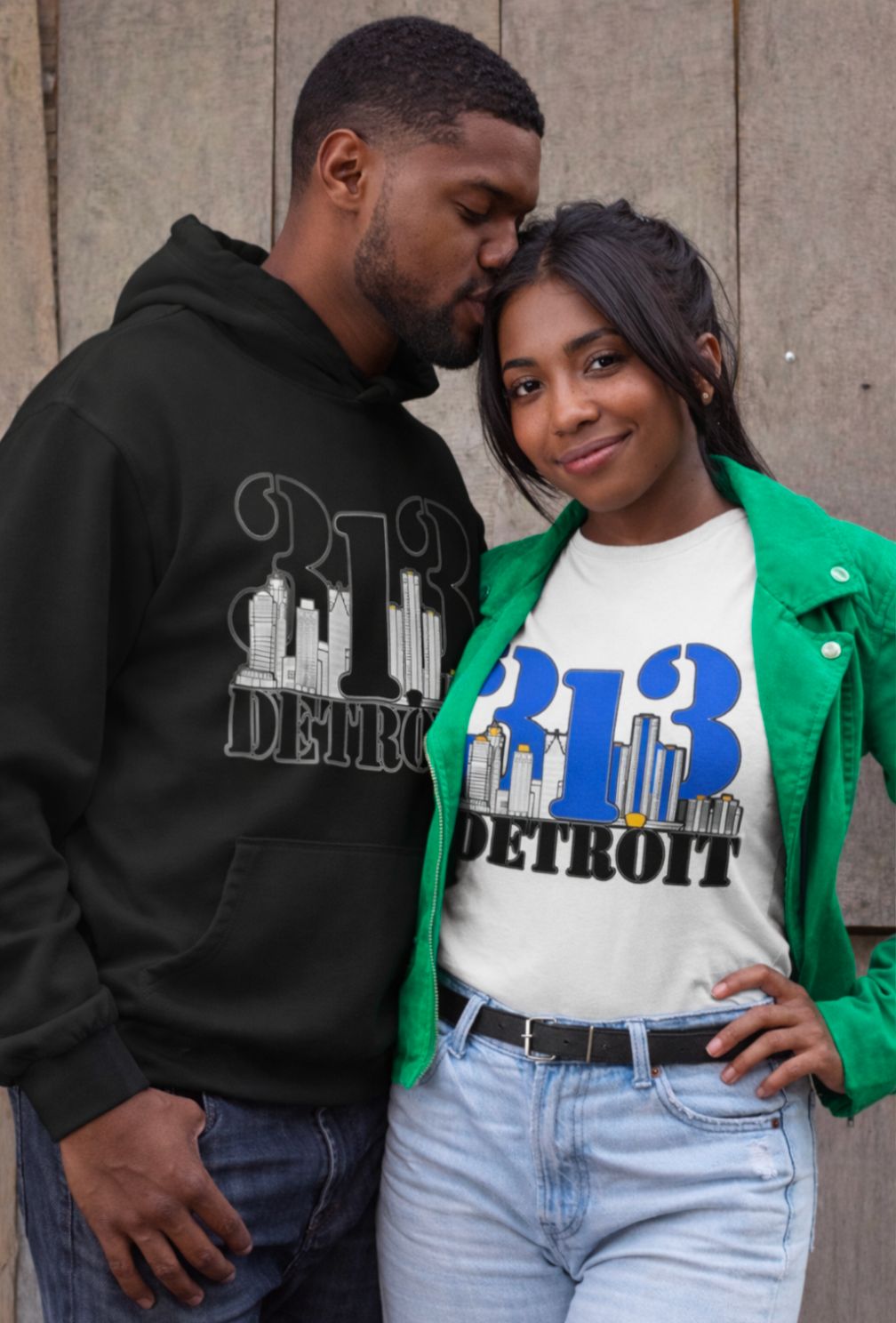 313 Skyline Black/White Hoodie