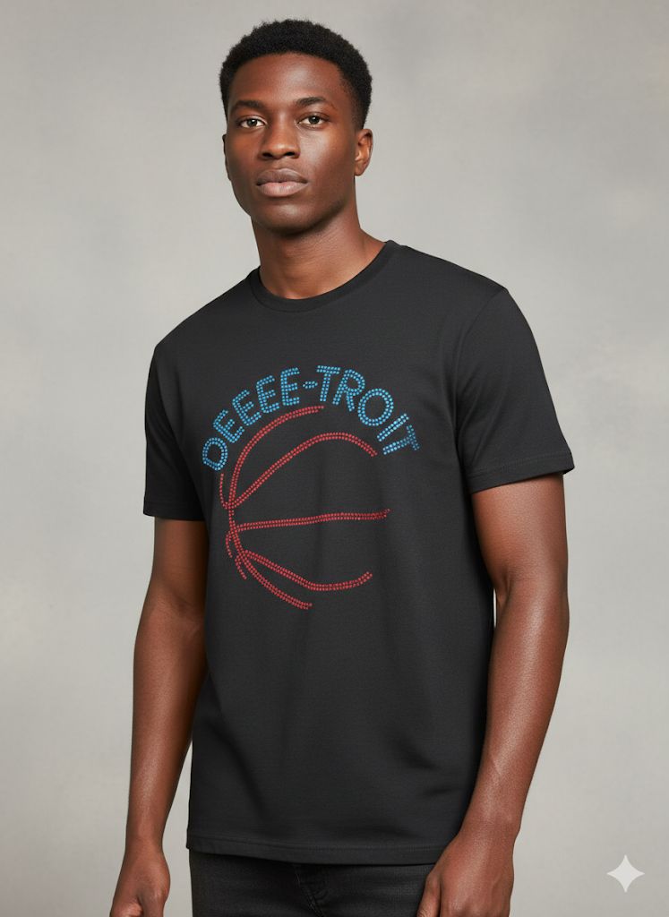 DEEEE-TROIT Rhinestone T-shirt