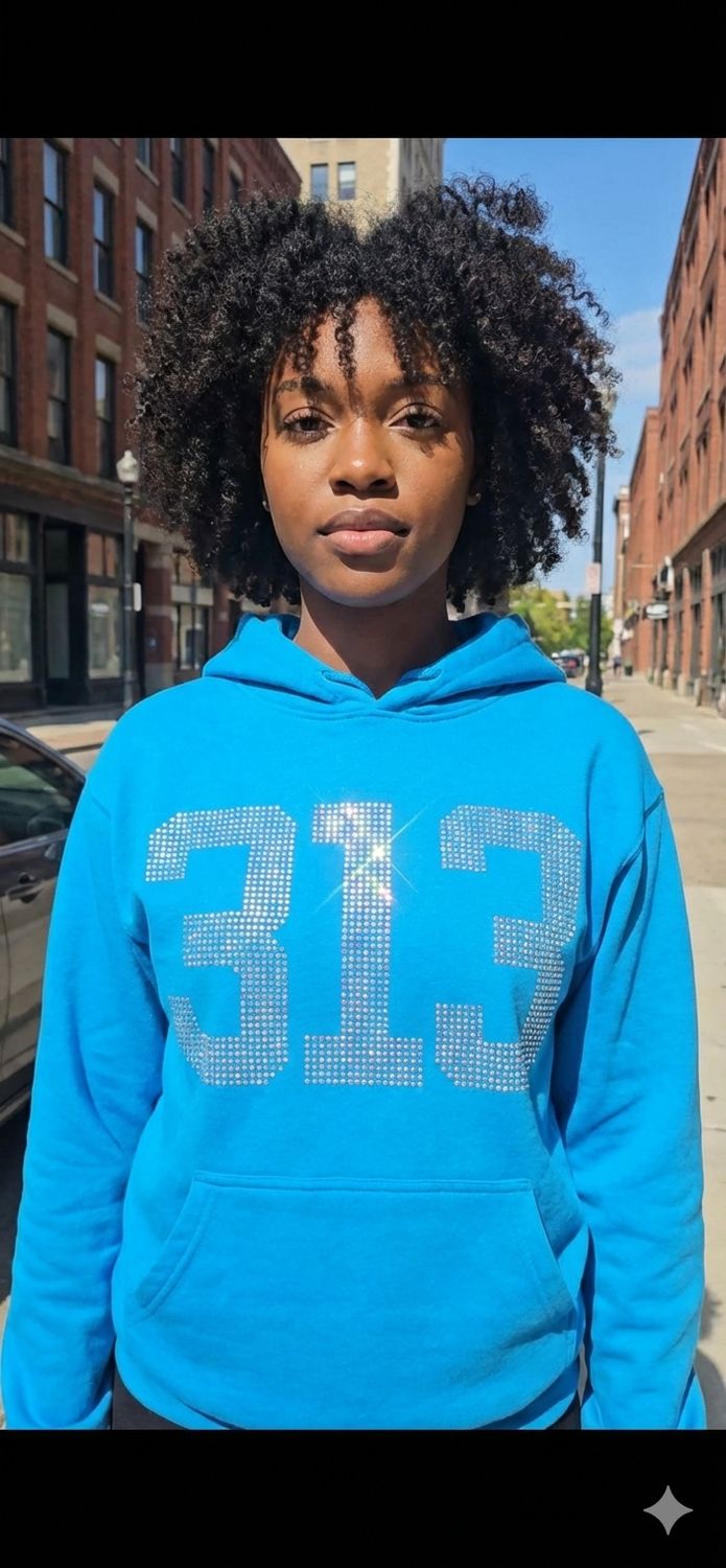 313 AB Rhinestone Hoodie