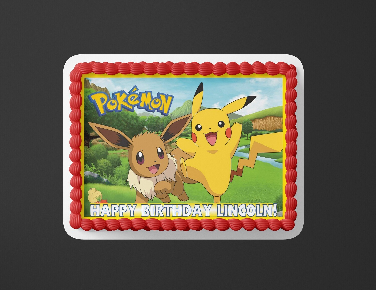Kids Pika Edible Birthday Cake Topper