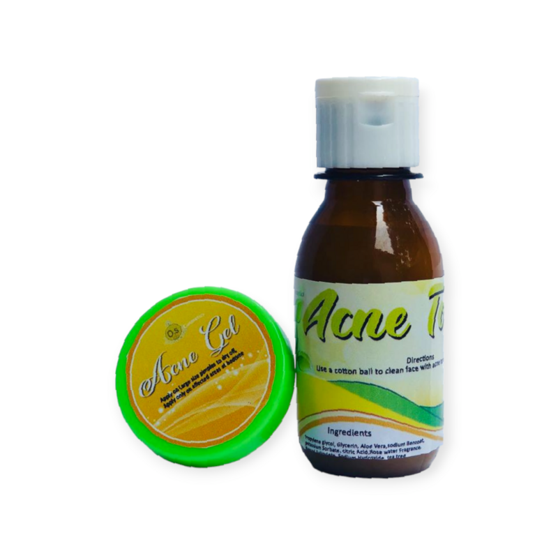Acne and pimples face set