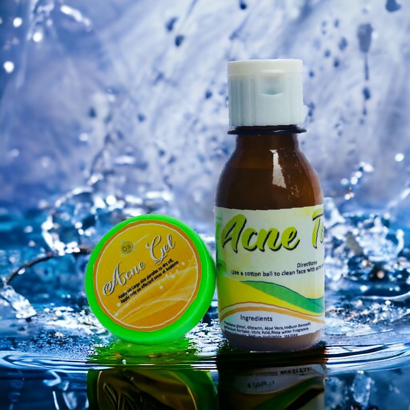 Acne and pimples face set