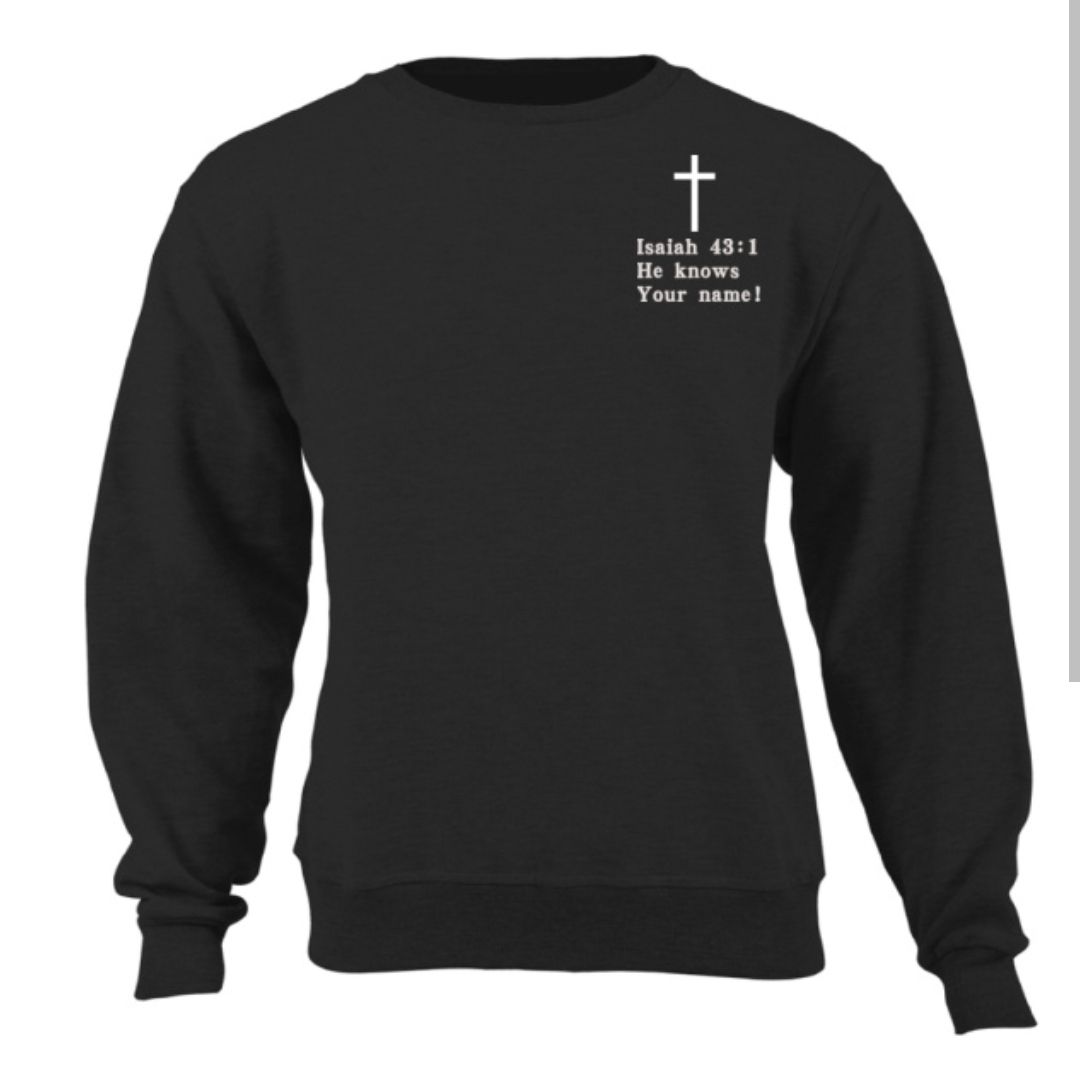 Embroidered Scripture Sweater