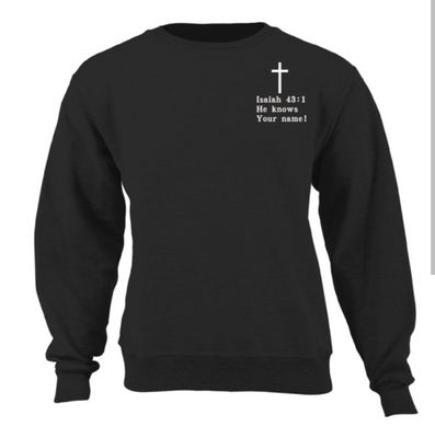 Embroidered Scripture Sweater