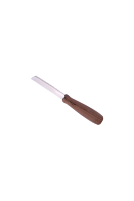 Pisoni Tempered Steel Reed Knife - French Style with Leather Cover.