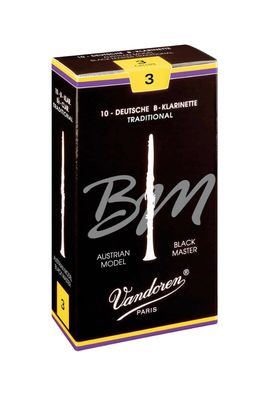 Vandoren Black Master Traditional Austrian Bb Clarinet Reeds