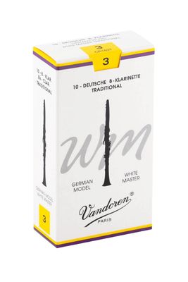 Vandoren White Master Traditional German Bb Clarinet Reeds