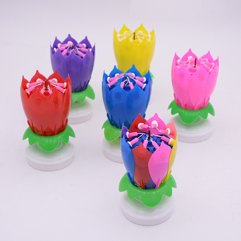 Musical Lotus Flower Candle