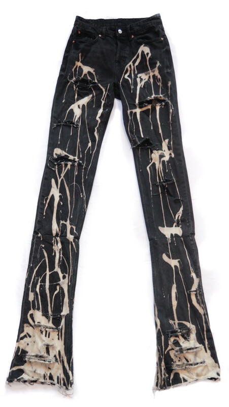 002 STACKED BLACK DUST JEANS