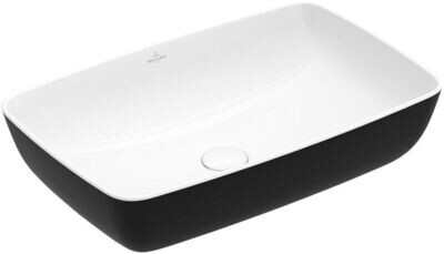 Villeroy &amp; Boch Artis Surface-mounted washbasin  580 x 385 x 130 mm  Coal Black  without overflow  …