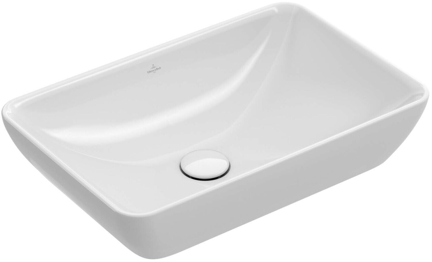 Villeroy &amp; Boch Venticello Semi-surface-mounted washbasin  555 x 360 x 110 mm  White Alpin CeramicP…