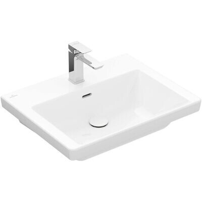 Villeroy &amp; Boch Subway 3.0 Washbasins  600 x 470 x 165 mm  White Alpin CeramicPlus  with overflow