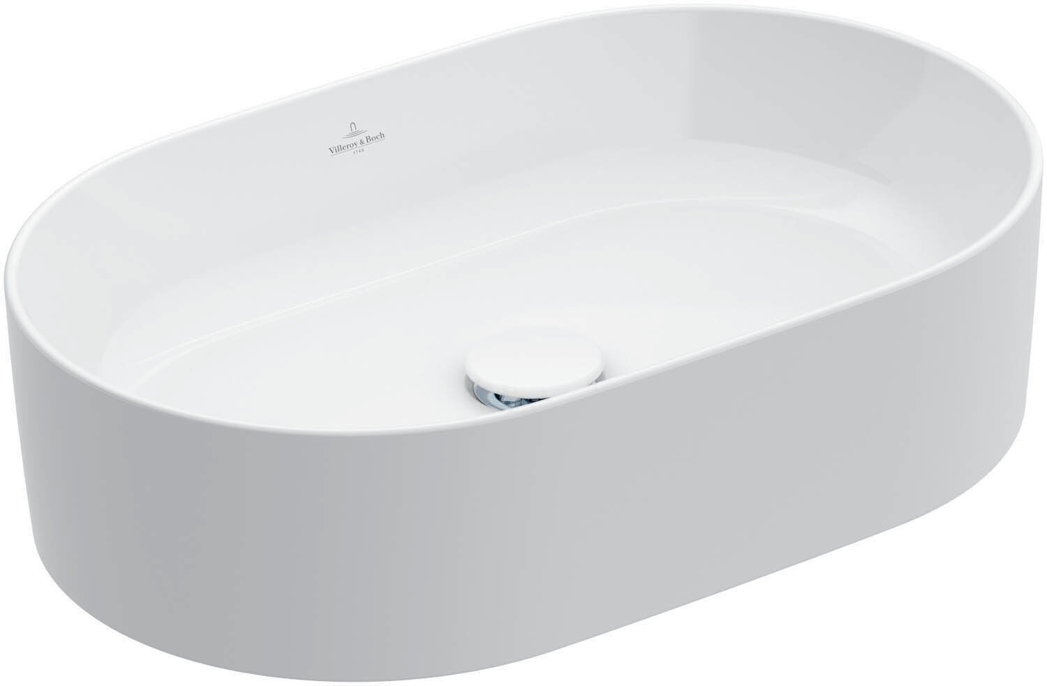 Villeroy &amp; Boch Collaro Surface-mounted washbasin  560 x 360 x 145 mm  White Alpin CeramicPlus  wit…
