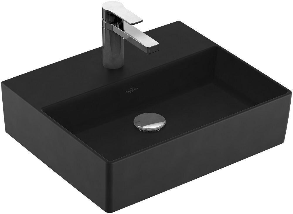 Villeroy &amp; Boch Memento 2.0 Washbasins  500 x 420 x 140 mm  Ebony CeramicPlus  without overflow  po…