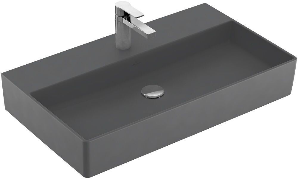 Villeroy &amp; Boch Memento 2.0 Washbasins  800 x 470 x 140 mm  Graphite CeramicPlus  without overflow …