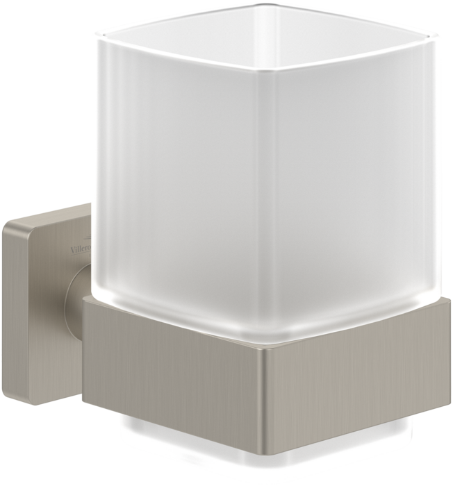 Villeroy &amp; Boch Elements - Striking Tumbler holder  99 x 123 x 100 mm  Brushed Nickel Matt