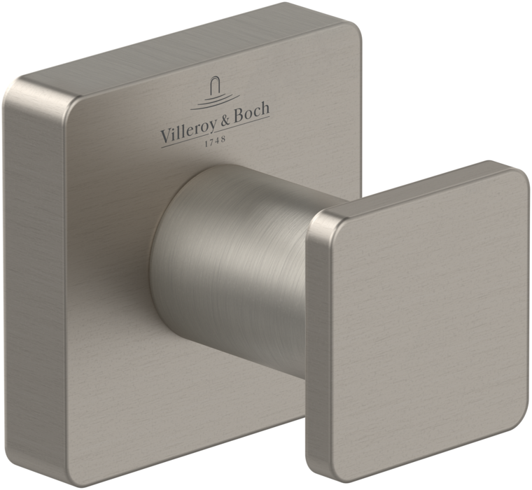 Villeroy &amp; Boch Elements - Striking Towel hook  45 x 44 x 45 mm  Brushed Nickel Matt