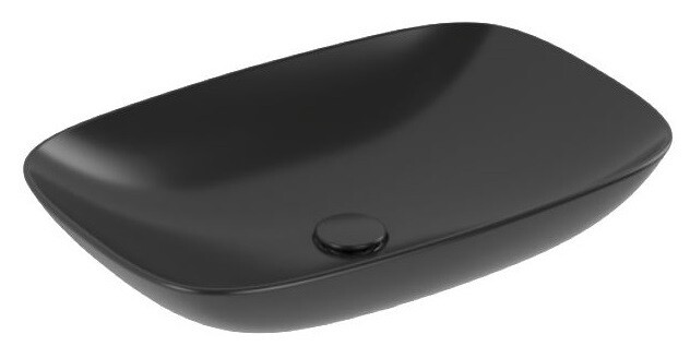 Villeroy &amp; Boch Loop &amp; Friends Surface-mounted washbasin  620 x 420 x 120 mm  Ebony CeramicPlus  wi…